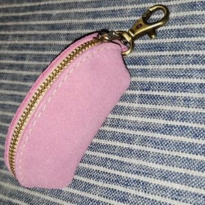 Portland Leather Pink Suede Taco Keychain Coin Pouch Keychain BNNU